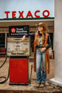 Vintage Gas Station Photoshoot - Cowboy Couple