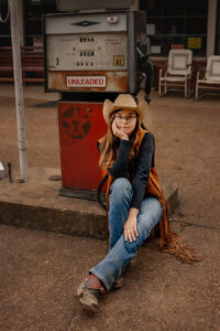 western cowboy Vintage Gas Station Photoshoot
