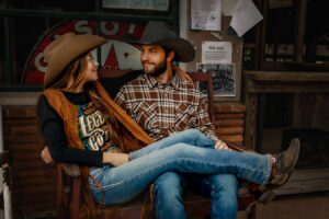 western cowboy Vintage Gas Station Photoshoot