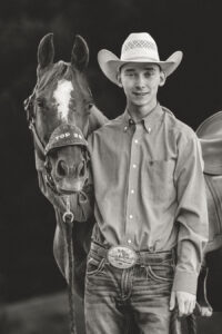 Western Senior Photo Session Horse & Cowboy