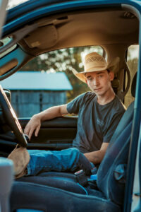 Western Senior Photo Session Horse & Cowboy