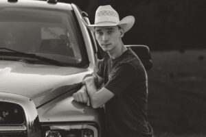 Western Senior Photo Session Horse & Cowboy