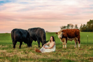  highschool Senior Pictures with cows