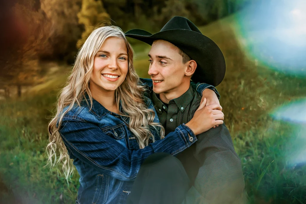 cowgirl and cowboy couple