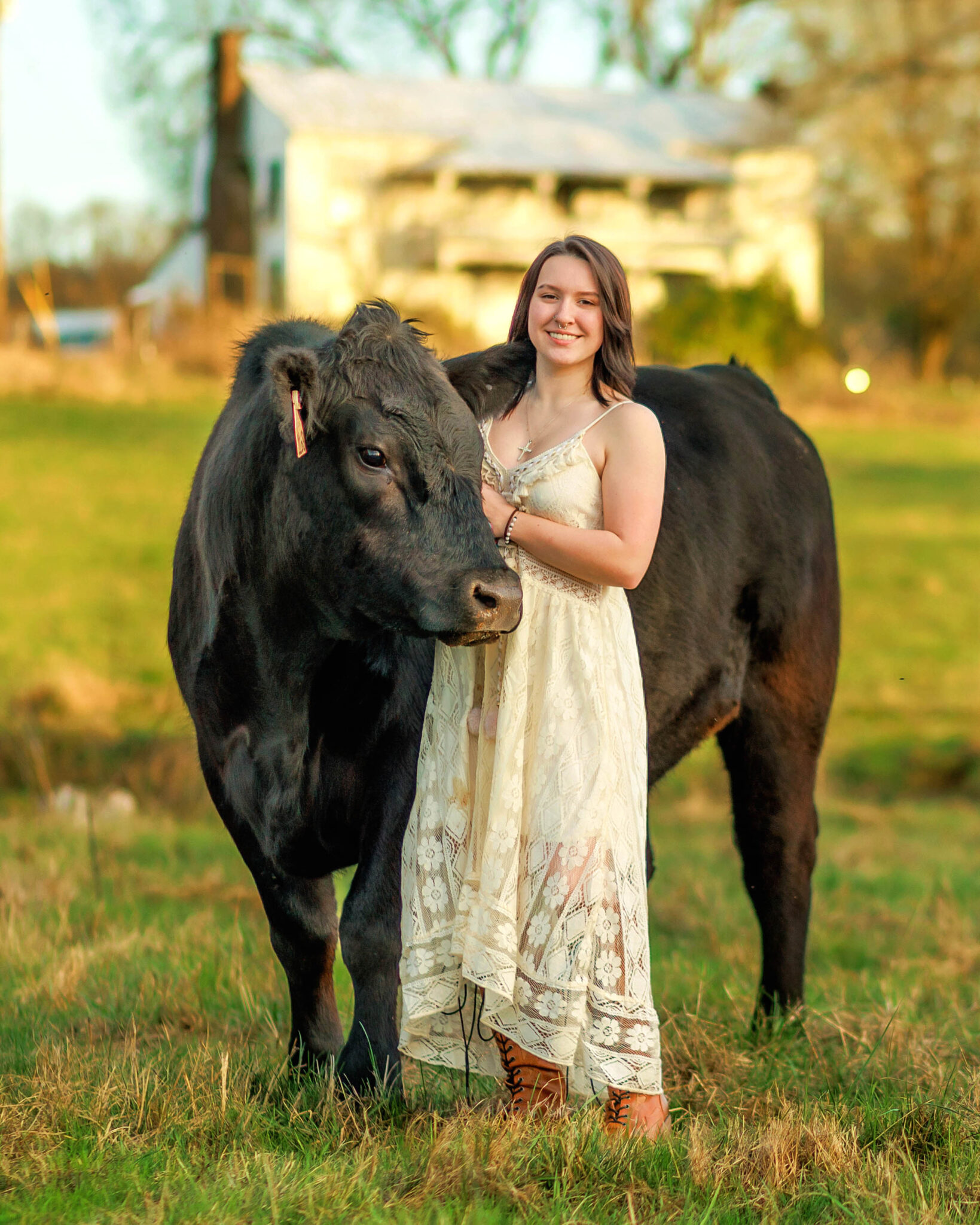 Senior Pictures with Cows Charleston TN