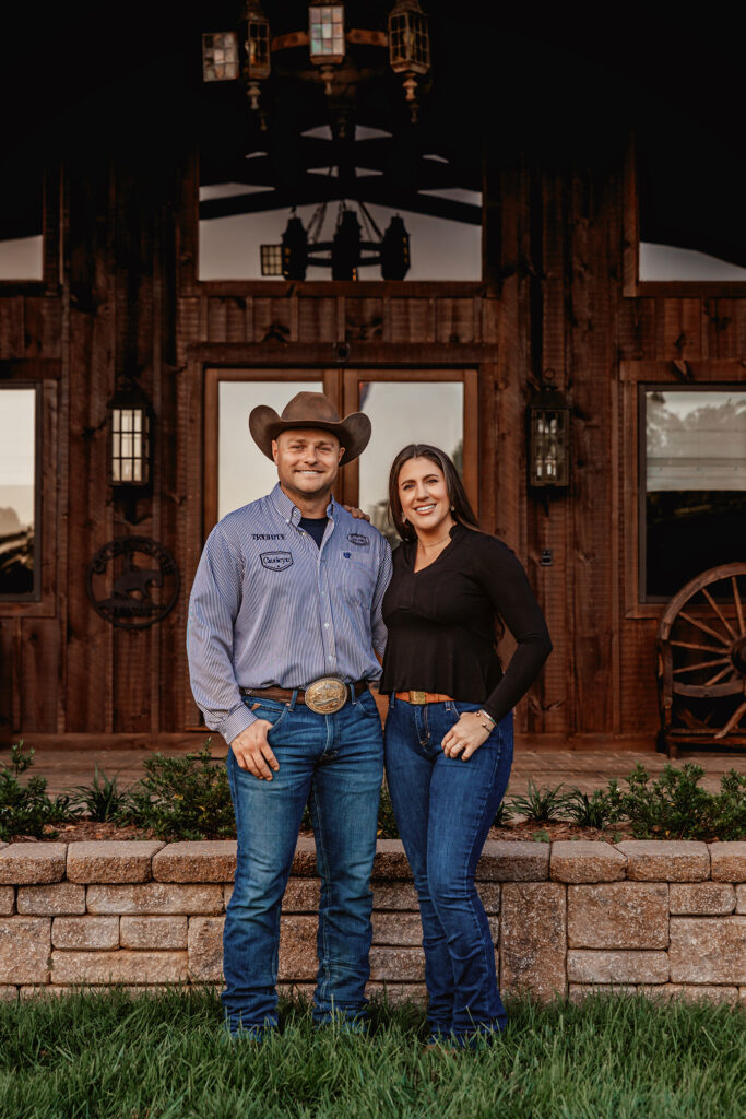 reining horse trainer - cowboy couple session -