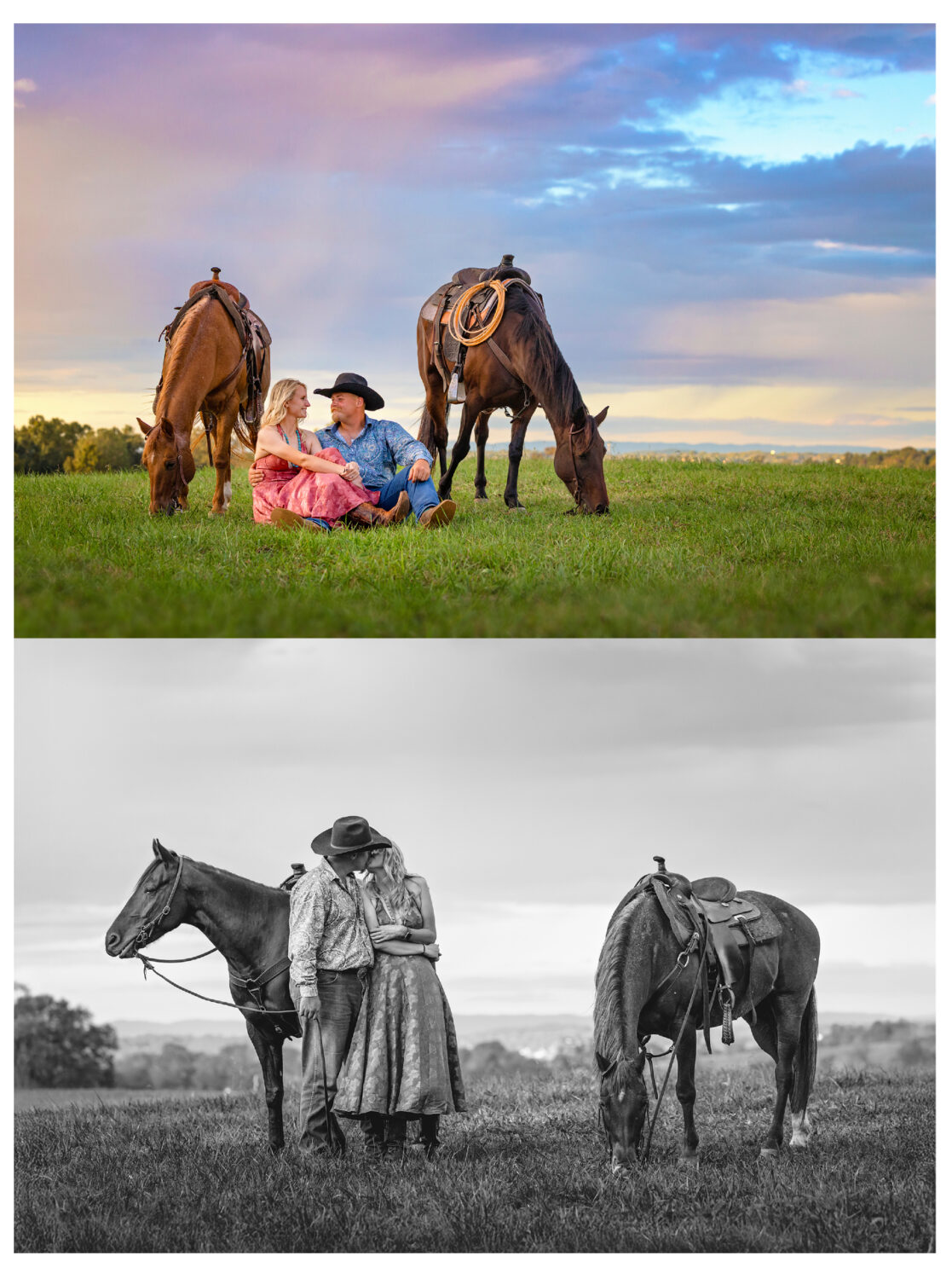 engagment session with horses